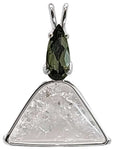 Pollucite with Pear Cut Moldavite