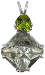 Prasiolite Small Magician Stone™ with Peridot