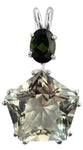 Prasiolite Star of Venus™ with Green Tourmaline