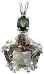 Prasiolite Star of Venus™ with Green Tourmaline