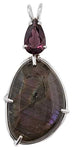 Purple Labradorite with Pear Cut Purple Tourmaline