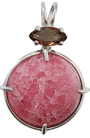 Rhodochrosite with Marquise Andalusite