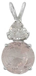Rose Quartz Mini Radiant Heart™ with Trillion Cut Danburite