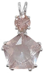 Rose Quartz Star of Venus™ With Round Cut Morganite