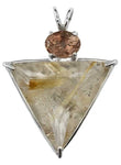 Rutilated Quartz Angelic Star™ with Oval Cut Sunstone