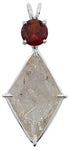 Rutilated Quartz Ascension Star™ with Round Cut Hessonite Garnet