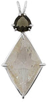 Rutilated Quartz Ascension Star™ with Trillion Cut Moldavite