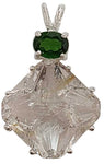 Rutilated Quartz Regular Magician Stone™ with Oval Cut Chrome Diopside