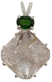 Rutilated Quartz Regular Magician Stone™ with Oval Cut Chrome Diopside