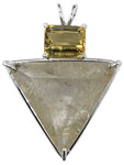 Rutilated Quartz Angelic Star™ with Emerald Cut Golden Beryl