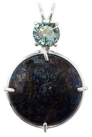 Shattuckite with Colombian Obsidian