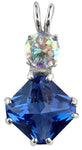 Siberian Blue Quartz Mini Magician Stone™ with Trillion Cut Mystic Topaz