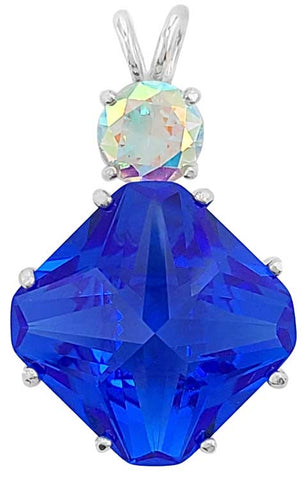 Siberian Blue Quartz Regular Magician Stone™ with Round Mystic Topaz