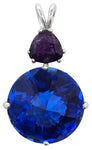 Siberian Blue Quartz Radiant Heart Crystal™ with Amethyst