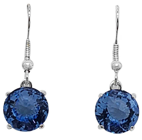 Siberian Blue Quartz Radiant Heart Crystal™ Earrings