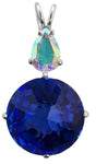 Siberian Blue Quartz Radiant Heart Crystal™ with Mystic Topaz