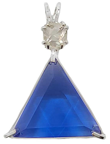 Siberian Blue Quartz Star of David™ with Phenacite
