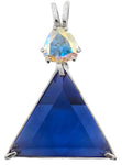 Siberian Blue Quartz Star of David™ with Round Cut Mystic Topaz