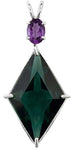 Siberian Green Quartz Ascension Star™ with Oval Cut Amethyst