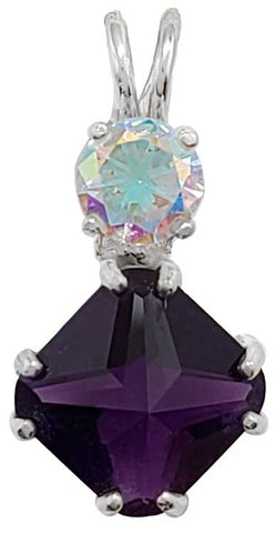 Siberian Purple Quartz Mini Magician Stone™ with Round Cut Mystic Topaz