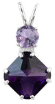 Siberian Purple Quartz Mini Magician Stone™ with Round Cut Ruby Lavender Quartz