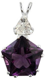 Siberian Purple Quartz Star of Venus™ With Danburite