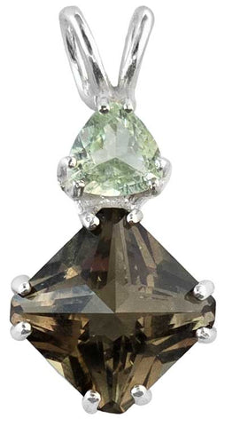 Smokey Quartz Mini Magician Stone™ with Trillion Cut Andaras Crystal Glass