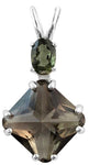 Smokey Quartz Mini Magician Stone™ with Oval Cut Moldavite