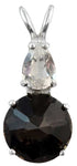 Smokey Quartz Mini Radiant Heart™ with Pear Cut Danburite