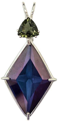 Tanzine Aura Ascension Star™ with Trillion Cut Moldavite