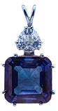 Tanzine Aura Earth Heart Crystal™ with Oval Cut Danburite