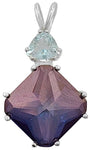 Tanzine Aura Small Magician Stone™ with Trillion Cut Aquamarine