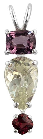 Euclase with Violet Spinel & Red Spinel