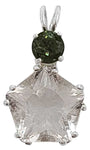 Danburite Star of Venus™ with Round Cut Moldavite