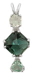 Siberian Green Quartz Mini Magician Stone™ with Andaras Crystal Glass & Colombian Obsidian