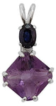 Amethyst Mini Magician Stone™ with Oval Cut Sapphire