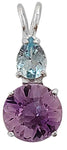 Amethyst Mini Radiant Heart™ with Pear Cut Aquamarine