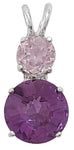 Amethyst Mini Radiant Heart™ with Round Cut Kunzite