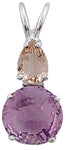 Amethyst Mini Radiant Heart™ with Pear Cut Morganite