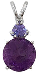 Amethyst Mini Radiant Heart™ with Trillion Cut Tanzanite