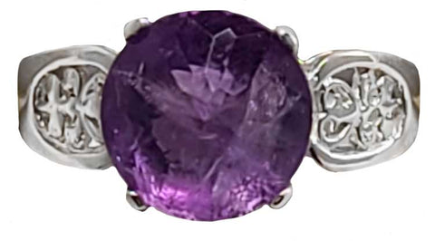 Amethyst Radiant Heart Crystal™ Ring