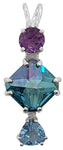 Aqua Aura Mini Magician Stone™ with Amethyst & Tibetan Blue Obsidian