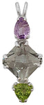 Prasiolite Mini Magician Stone™ with Amethyst & Peridot