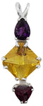 Siberian Gold Quartz Mini Magician Stone™ with Amethyst & Rhodolite Garnet