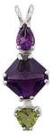 Siberian Purple Quartz Mini Magician Stone™ with Amethyst & Peridot