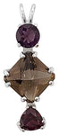 Smokey Quartz Mini Magician Stone™ with Amethyst & Rhodolite Garnet