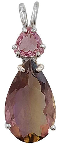 Ametrine with Trillion Cut Pink Tourmaline Special 2