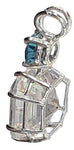 Angel Aura Earth Heart Crystal™ With Oval Cut Blue Topaz