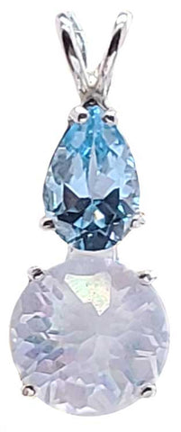 Angel Aura Mini Radiant Heart™ with Pear Cut Blue Topaz