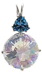 Angel Aura Radiant Heart Crystal™ with Trillion Cut Blue Topaz